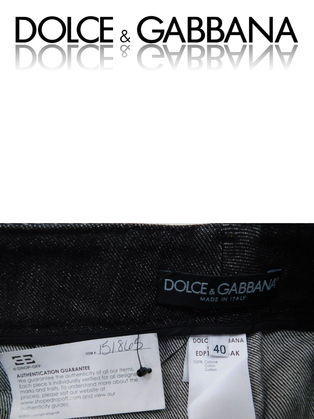 Dolce & Gabbana Denim Butterfly Bootcut Flare Denim Jeans EU 40 NWT Authenticate - Picture 16 of 17